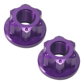 2 Piezas De Tuercas De Eje De Cubo De Rueda De Púrpura 2 Piezas De Tuercas De Eje De Cubo De Rueda De Púrpura