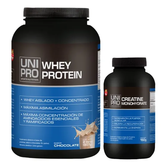 Combo Whey Protein 907gr + Creatina X 150gr Unipro Nutrition