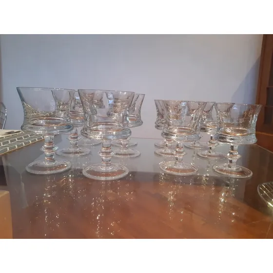 Juego De 6 Copas De Vino Y 5 Copas De Agua De Cristal