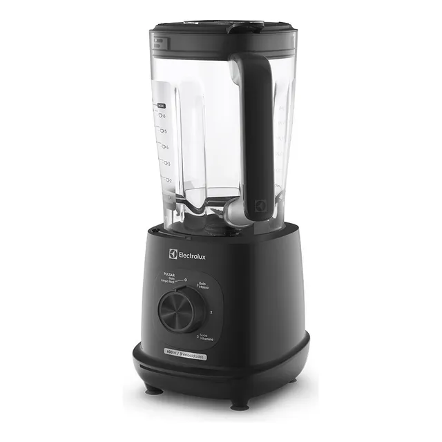 Liquidificador Electrolux 600w De Potência Com 2.7 Litros De Capacidade 3 Velocidades Lâmina Triforce E Pés Antiderrapantes Ebl700 Preto