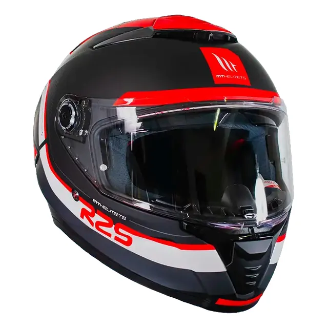 Casco Para Moto Integral Mt Thunder 4 R25 Negro Rojo B5