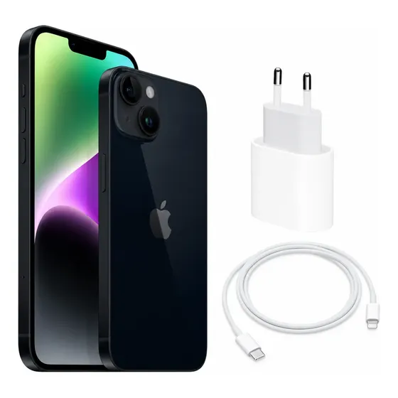 Apple iPhone 14 (128 Gb) Original Preto + Top (Novo com caixa aberta)