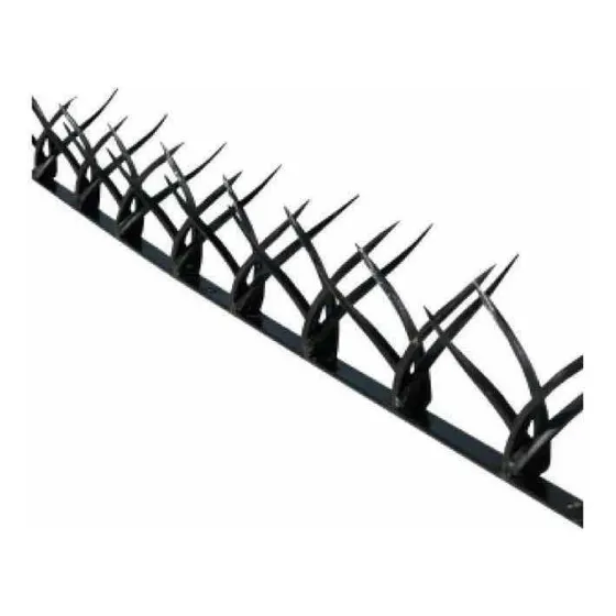 Proteccion Medianera Puas Pinches Seguridad Pared 10 Metros Color Negro Herrería Del Hipódromo