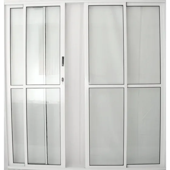 Porta Balcão De Correr 4 Folhas 210x200 - Branco C/ Fech