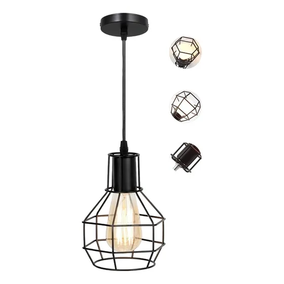Lampara Led Colgante Lampara De Techo Colgante Jaula E27