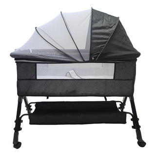 Cuna Para Bebe Con Mosquitero Rosa De Acero Carbono Y Lino Cuna Para Bebe Con Mosquitero Rosa De Acero Carbono Y Lino