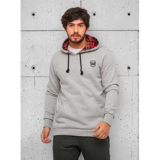 Blusa De Moletom Canguru Masculina Long Line Wooks Wj2