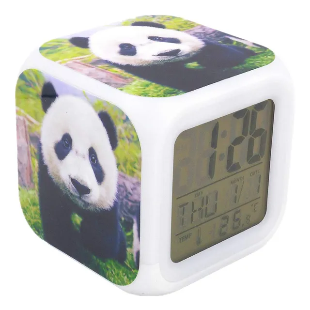 Reloj Despertador Led Diseño Panda Creativo Silencioso Para