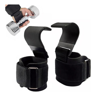Straps Ganchos De Levantamiento Muñequera Gym Pesas Negro Straps Ganchos De Levantamiento Muñequera Gym Pesas Negro