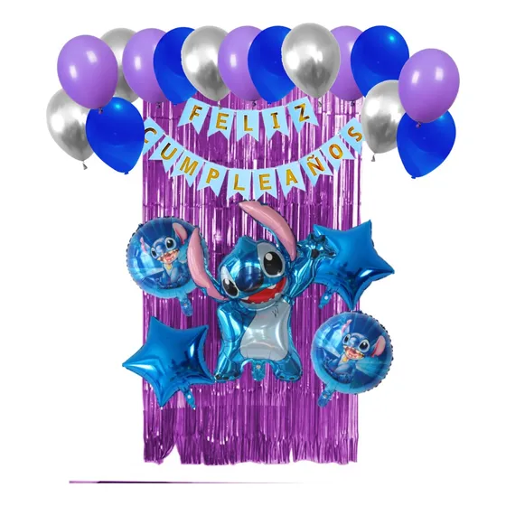 Set Globos Decoración Lilo Y Stitch Cumpleaños