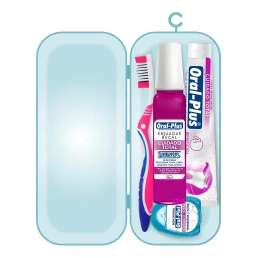 Kit Cepillo Dental Higiene Oral Plus Estuche Color Cuidado Completo