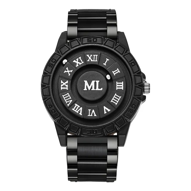 Reloj Hombre 3d Bolas De Levitación Magnética Creativa Negro Acero Acero