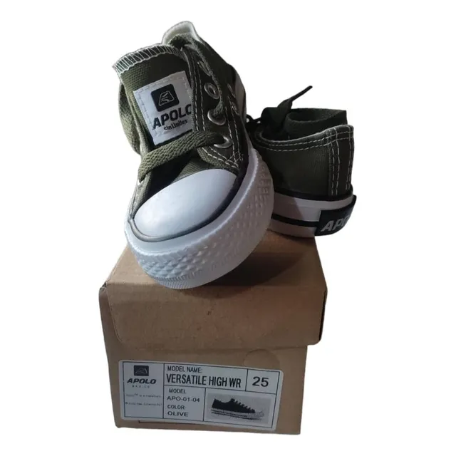 Zapatos Niño Unisex De Lona Apolo Color Verde Talla 25
