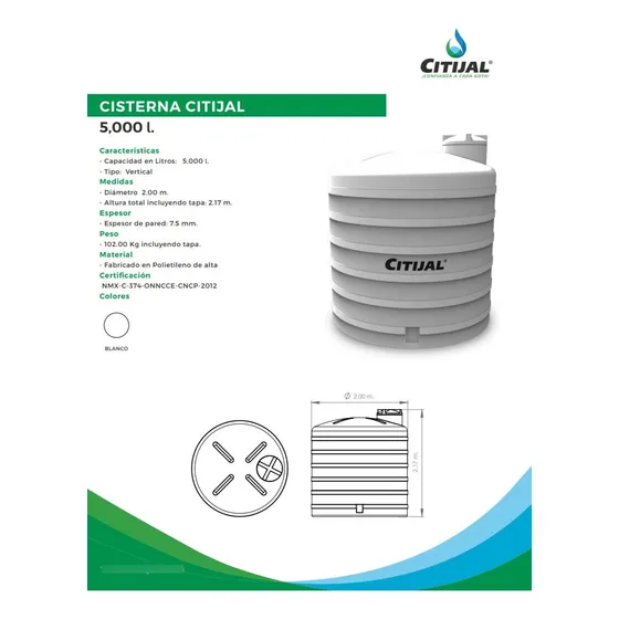 Cisterna 5000 Lt En Lt No Rotoplas Purificadora Destiladora