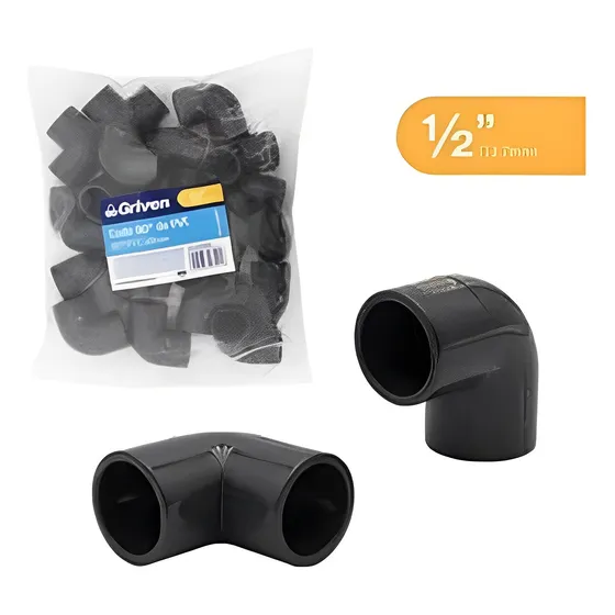 Codo De 90° De Pvc 1/2  - Marca Griven