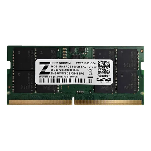 Memória Ram Para Notebook 16gb Ddr5 4800mhz Cl40 Sodimm Crucial