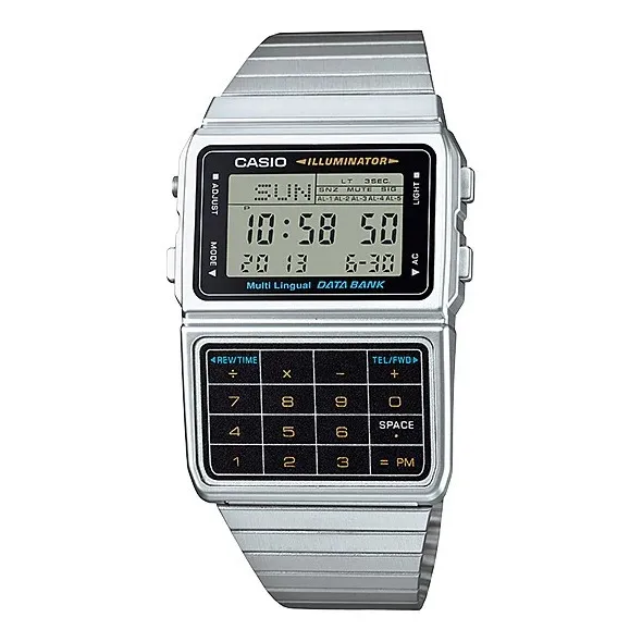 Reloj Casio Dbc-611-1df Hombre 100% Original Color de la correa Plateado Color del bisel Plateado Color del fondo Negro