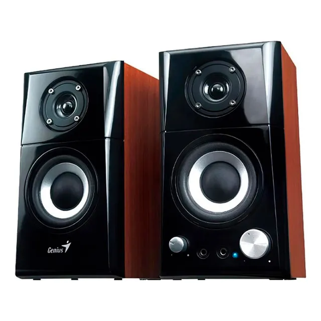 Parlante Genius Sp-hf500a Ii Wood 110v-240v 16w 3.5mm 