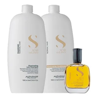 Kit Alfaparf Semi Di Lino Diamond - Shampoo E Cond E Ăleo Kit Alfaparf Semi Di Lino Diamond - Shampoo E Cond E Ăleo