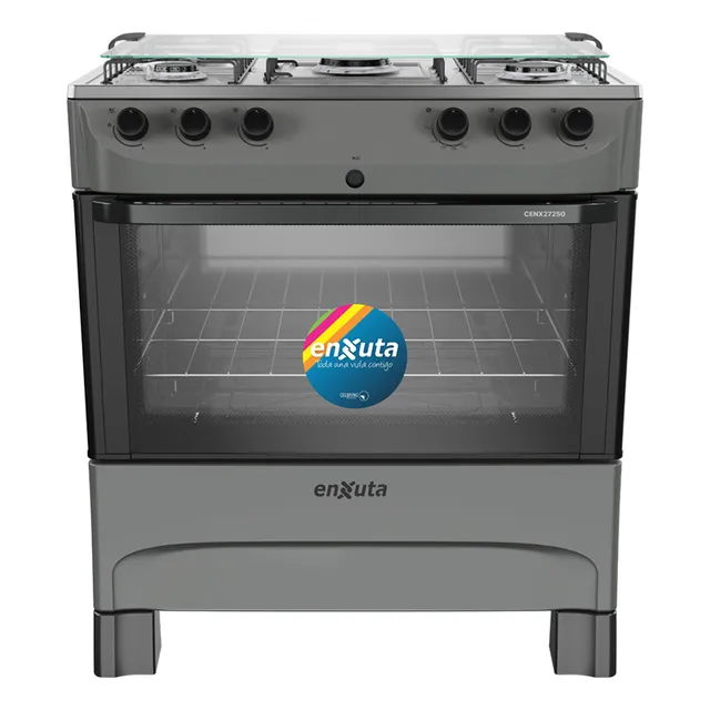 Cocina Supergas 5 Hornallas Titanio Con Termocupla Enxuta