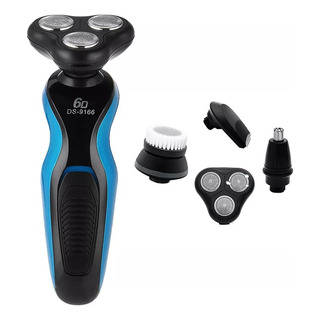 Barbeador Elétrico 4 Em 1 Azul À Prova D'água Barbeador Elétrico 4 Em 1 Azul À Prova D'água