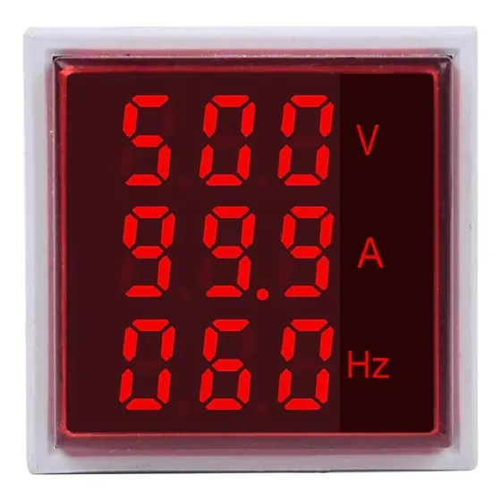 Voltímetro Amperímetro Frequencímetro Painel Embutir 22mm
