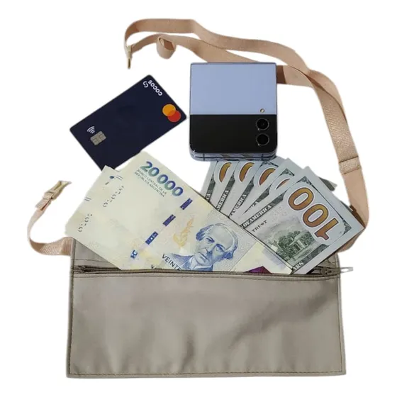 Cinturon Porta Dinero Antirrobo Riñonera Turista Viaje Dolar