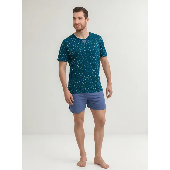 Beckil, Cod. 3134 Pijama Hombre Est. Corto Algodon Jersey