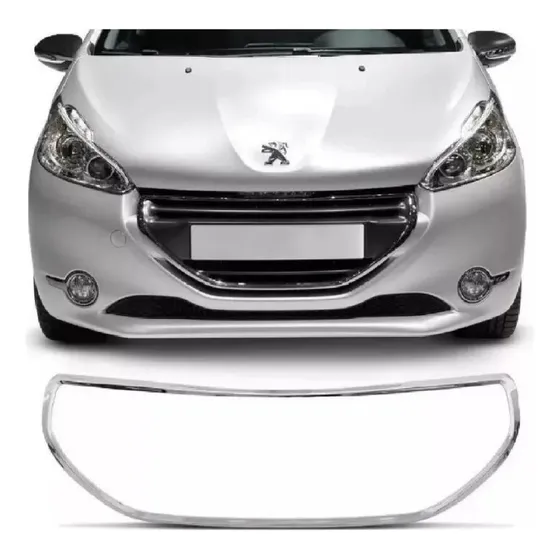Marco De Parrilla Cromada Del Peugeot 208 2013 2016