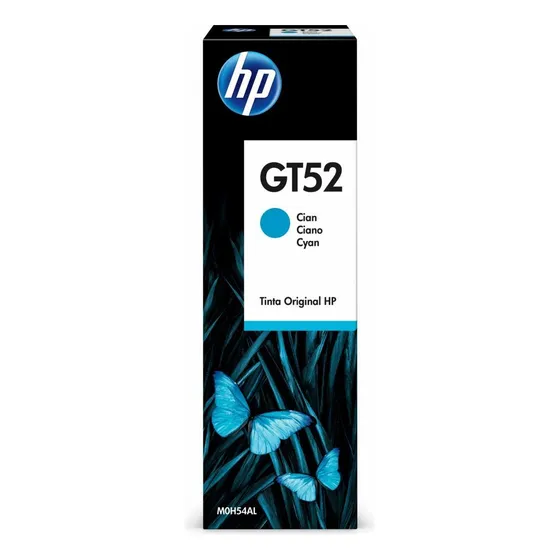 Tanque De Tinta Hp Gt52 Cyan, 70ml