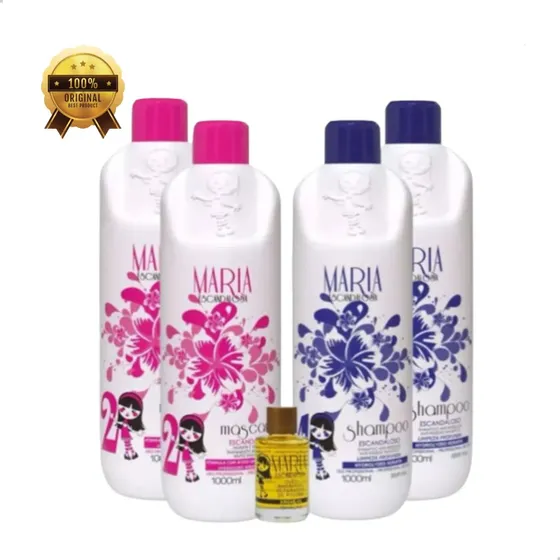 Maria Escandalosa 2 Redutor 1l + 2 Shampoo Tradicional 1l