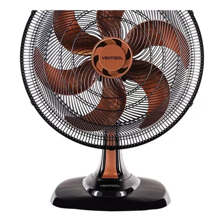 Ventilador Osc Mesa Turbo 6p 50cm Bronze 220v Premium Cor da estrutura Preto