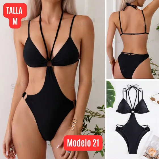 Trajes De Baño Ultima Tendencia Dama Entero Shein Corte Alto
