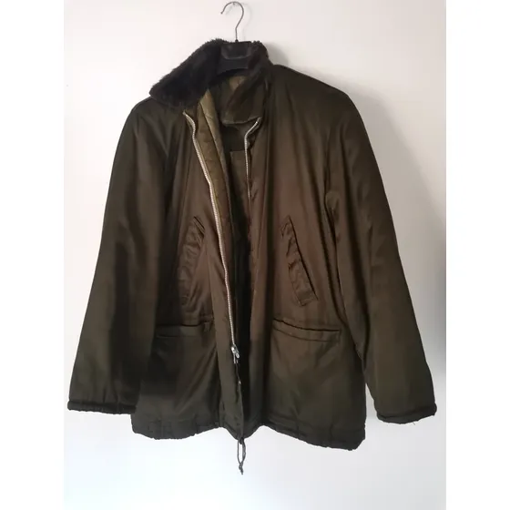 Chaqueta De Tela De Invierno Usado Cierre Dañado Talla L 