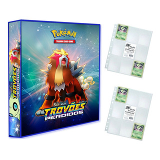 Álbum Pasta Fichário Pokemon Com 20 Folhas Trovões Perdidos Álbum Pasta Fichário Pokemon Com 20 Folhas Trovões Perdidos