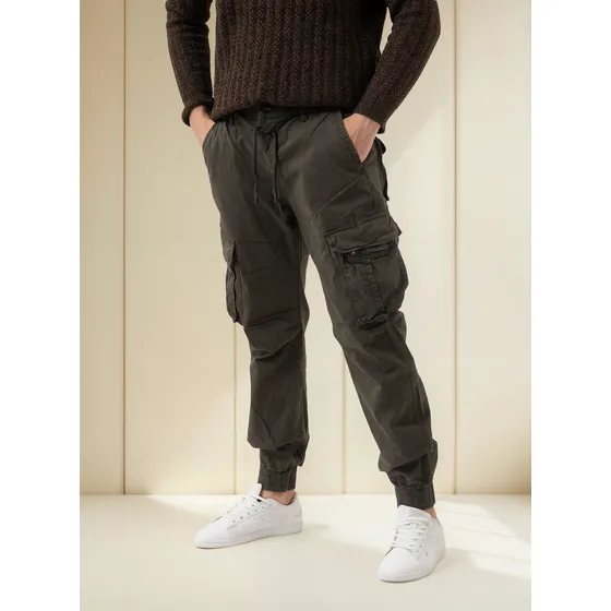 Pantalón Cargo Strech De Gabardina Para Hombre Dif Colores