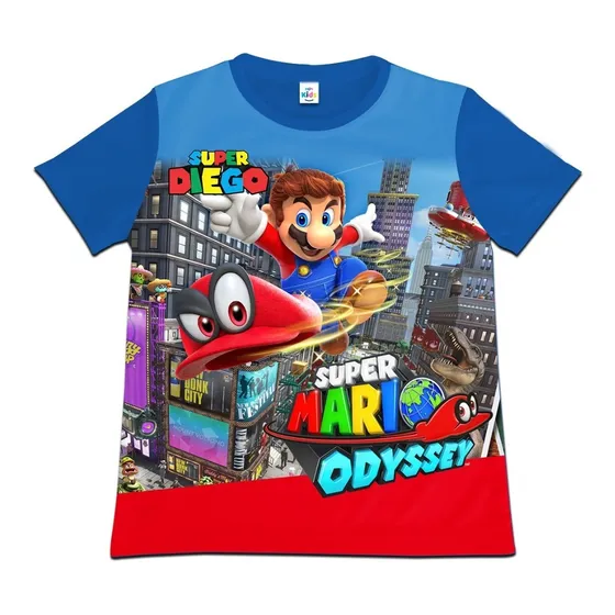 Franela Camisa Niño Niña Super Mario Bros En Poliester