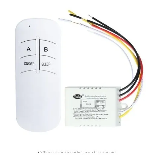 Interruptor Receptor Inalambrico 220v 3 Canales + 1 Control