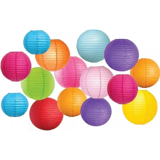 Lampara De Papel De Arroz Globo China 35cm Colgante Grandes