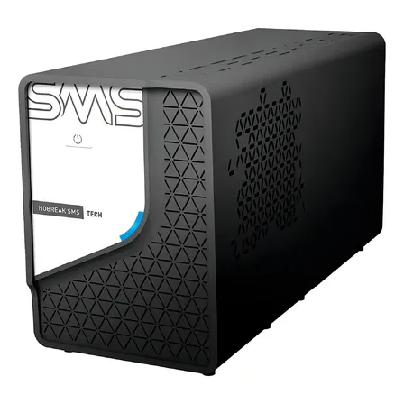 Sms Nobreak Tech 600va | 300w - Bivolt Ent: 115/ 220v - Saída: 115v - 6 Tomadas - Senoidal P/ Aprox. - 1 Bat. 12v 7ah - Pn 29300 Preto
