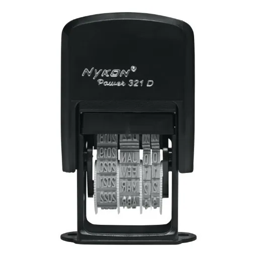 Carimbo Datador Automatico Nykon 321d - 4x22mm Exterior Preto