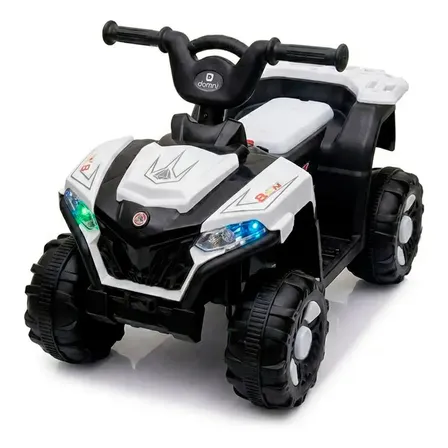 Mini Quadriciclo Elétrico Infantil 6v Com Som Branco Domni Branco