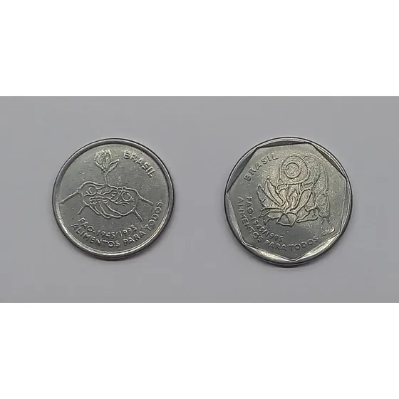 Moeda Casal Fao 10 E 25 Centavos Colecionáveis