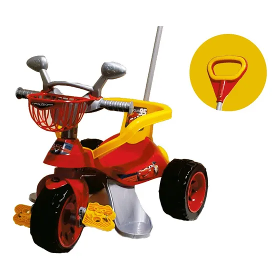 Biemme Triciclo Infantil Cars Con Barral Direccional 609