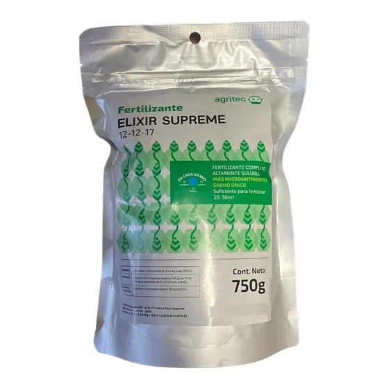 Fertilizante Elixir Supreme Npk 12:12:17 Jardin Y Quinta 