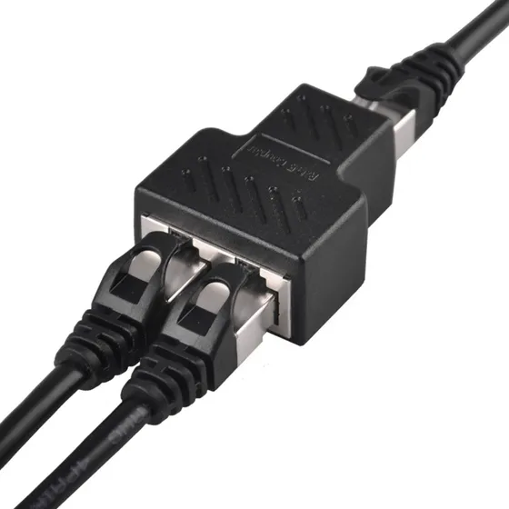 Kit 5x Adaptador Duplicador Splitter Rj45 Rede Lan Ethernet