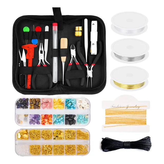 Limbruary Kit Suministro Para Hacer Joya Alambre Anillo