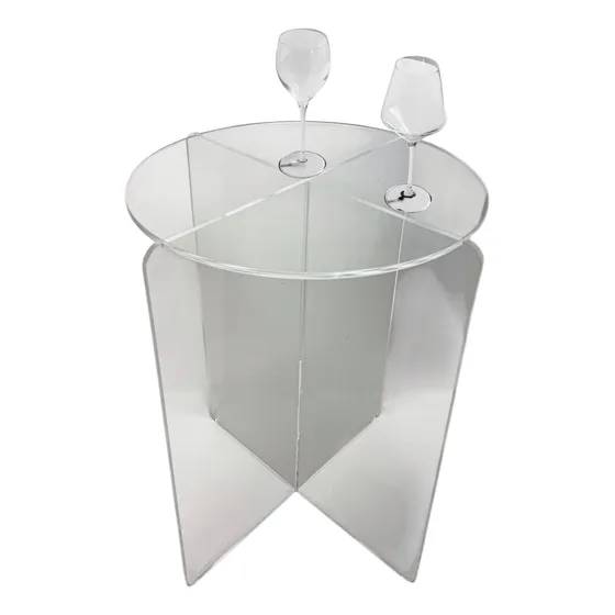 Mesa Ratona Acrilico Transparente Desarmable Minimalista