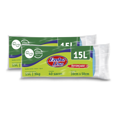 Saco De Lixo 15 L Azul Reforçado Kit 80 Un Lixeira Cozinha Saco De Lixo 15 L Azul Reforçado Kit 80 Un Lixeira Cozinha