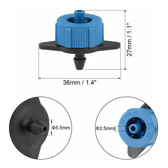 Uxcell Emisor Presion Compensador Para Jardin Conector